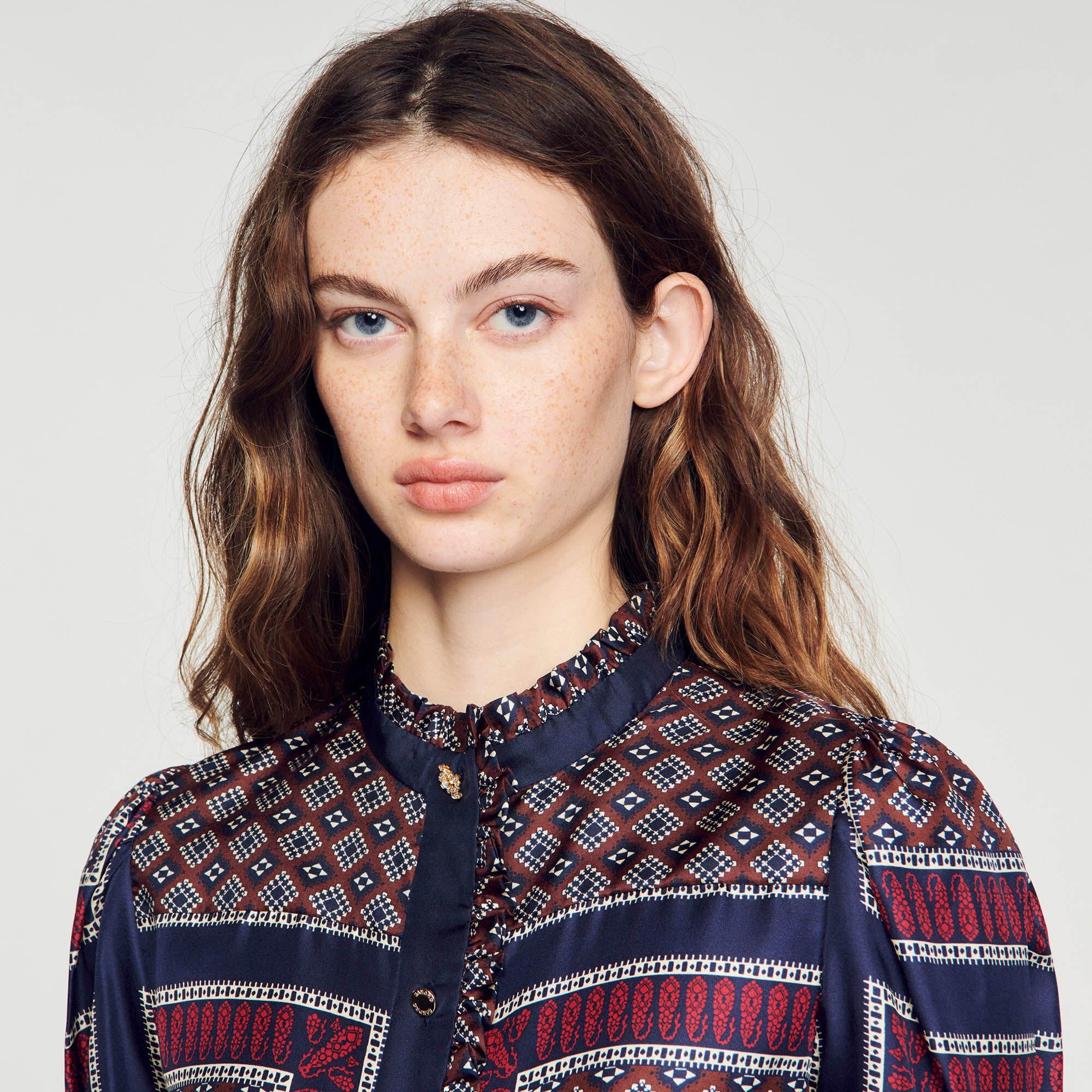 PATTERNED SILK SHIRT - 4