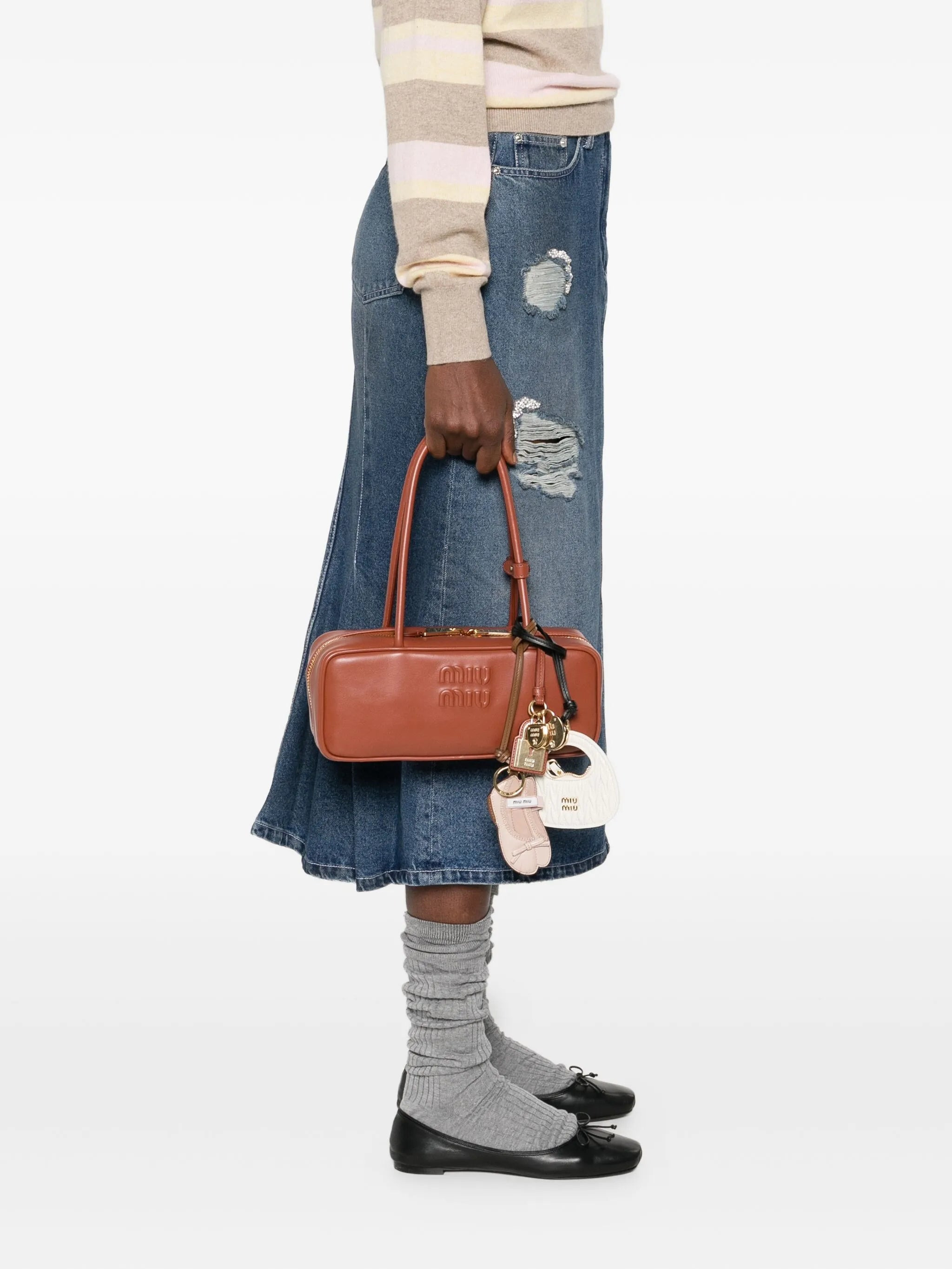 Miu Miu Beau Leather Tote Bag - 1