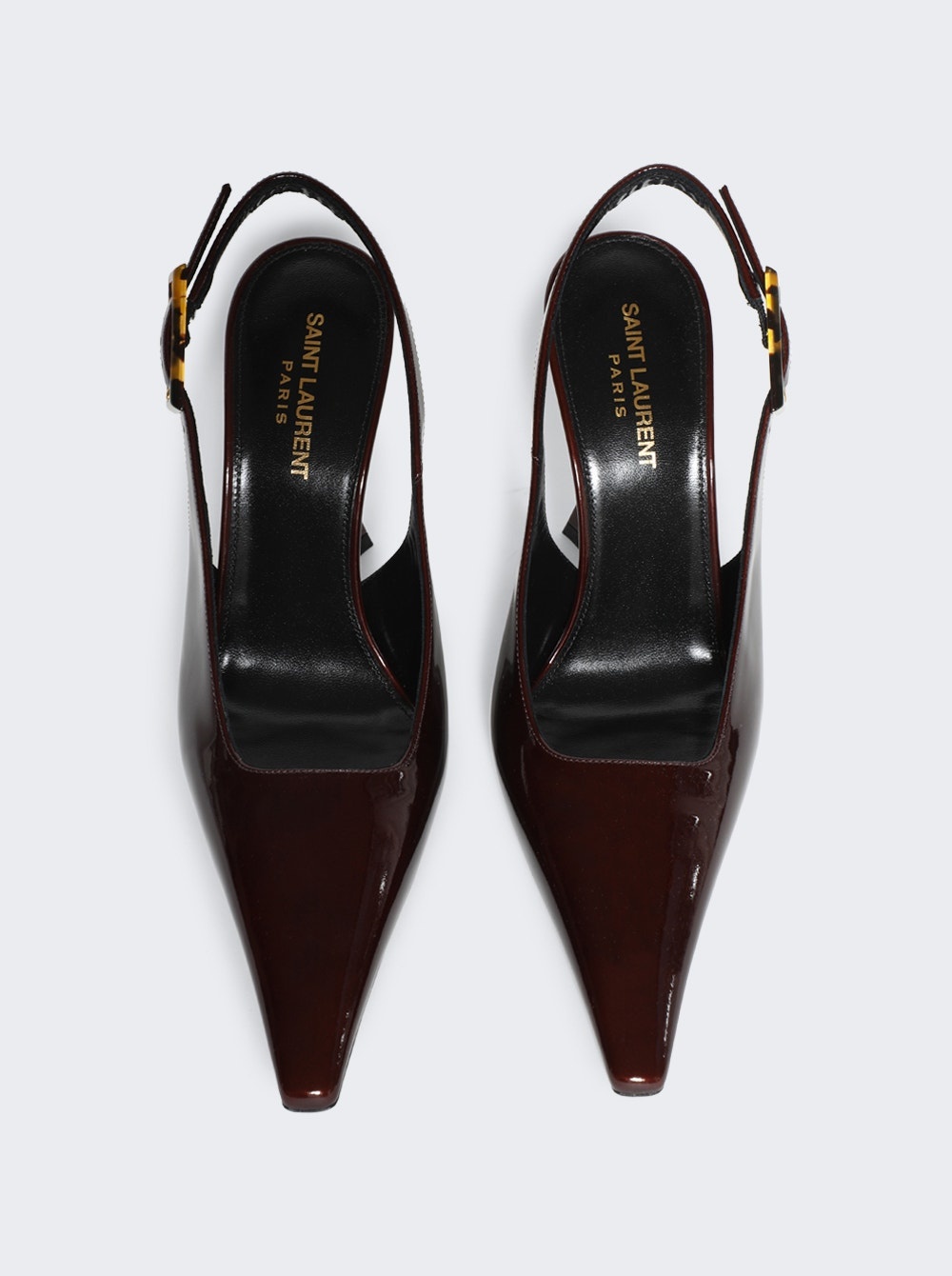 Patent Leather Dune Slingback Pumps Maroon Glace - 5