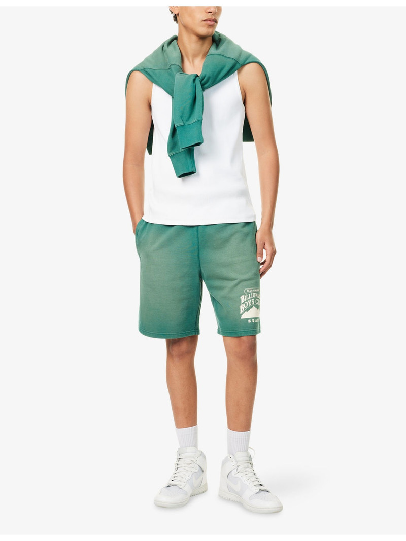 BILLIONAIRE BOYS CLUB Country Lounge Logo-Print Cotton-Jersey Sweat Shorts outlook