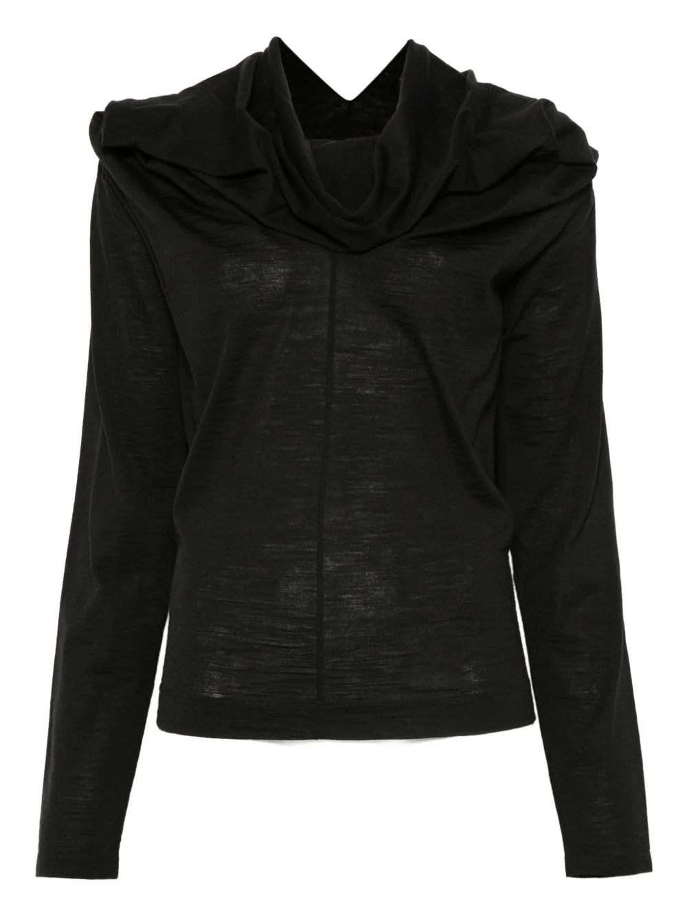 hooded long-sleeve jumper - 1