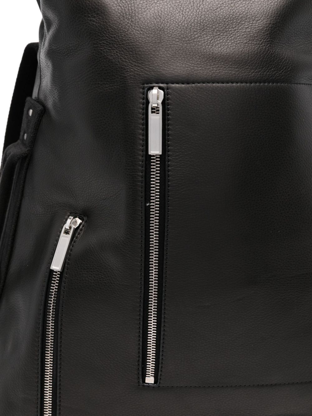 CARGO ZIP-FASTENING LEATHER BACKPACK - 4