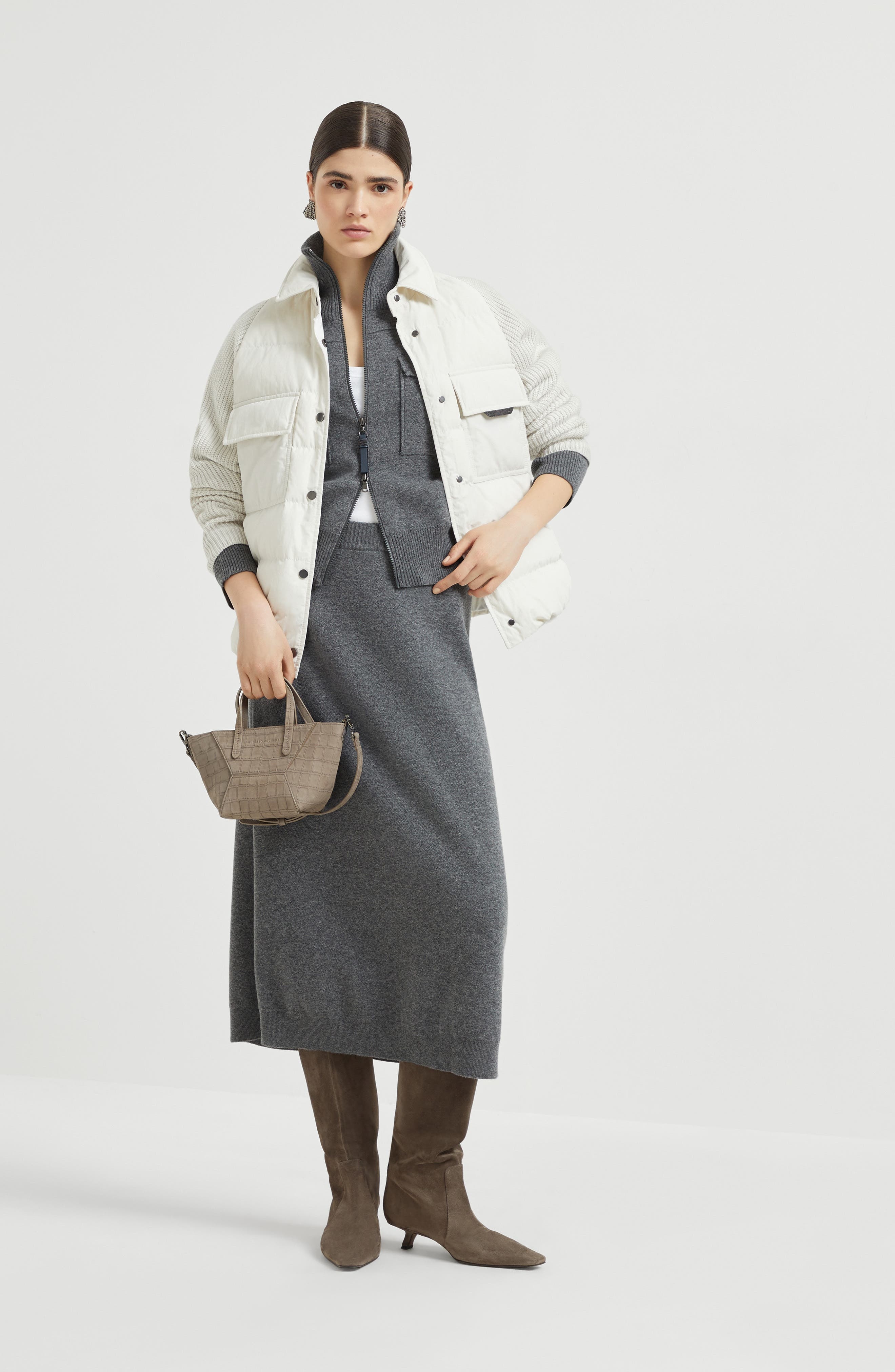 Brunello Cucinelli Cotton down jacket in Ivory at Nordstrom - 6