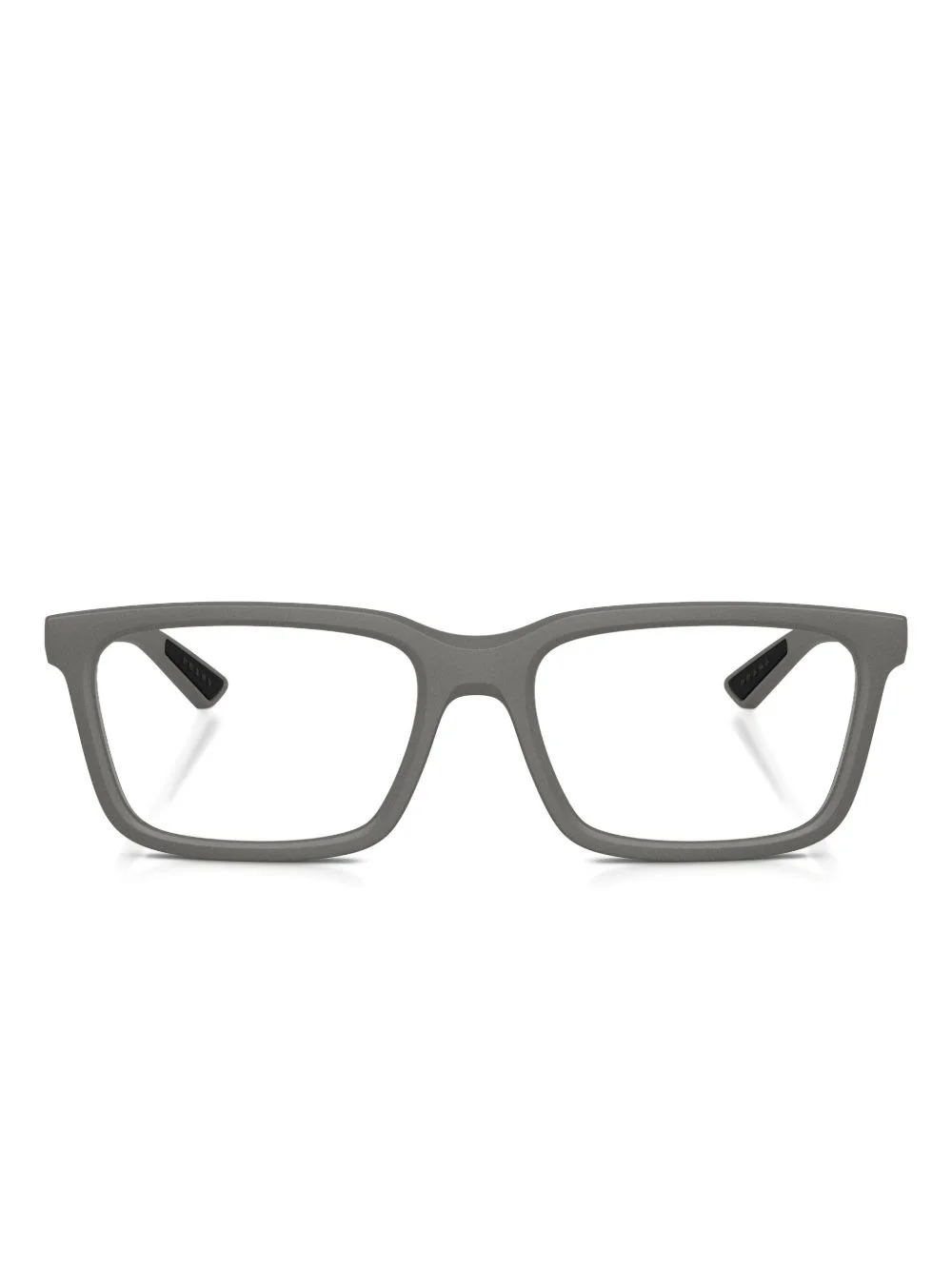 square-frame logo glasses - 1