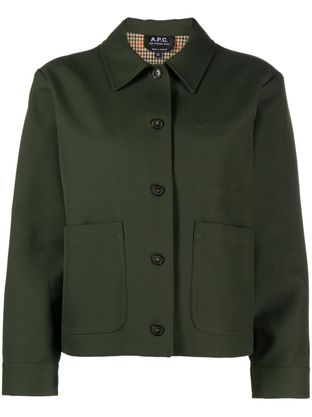 A.P.C. button-up cotton jacket | REVERSIBLE