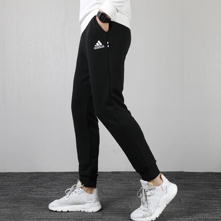 adidas logo Casual Sports Bundle Feet Long Pants Black DX9214 - 3