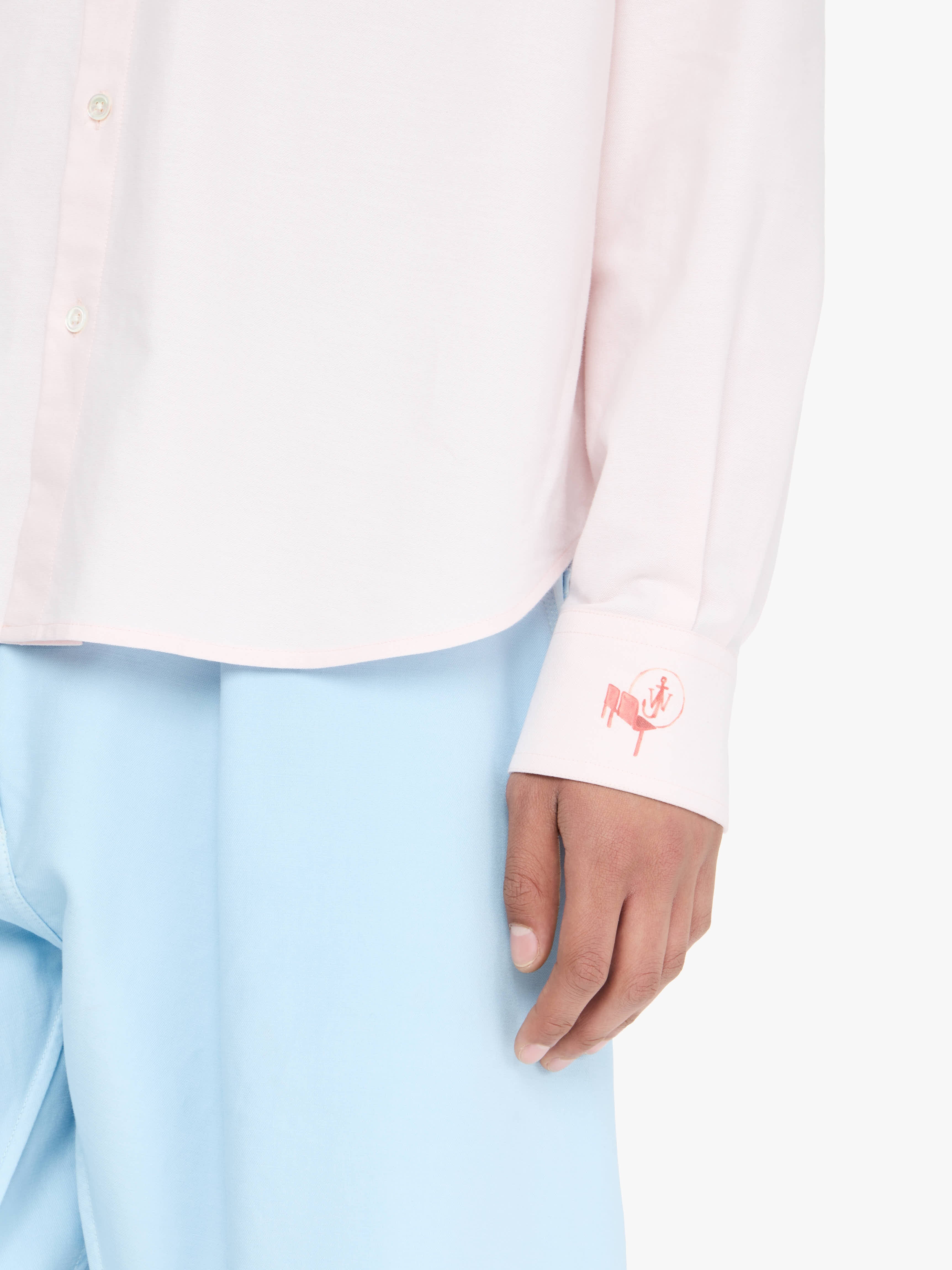 CAFE SCENE EMBROIDERY SHIRT - 5