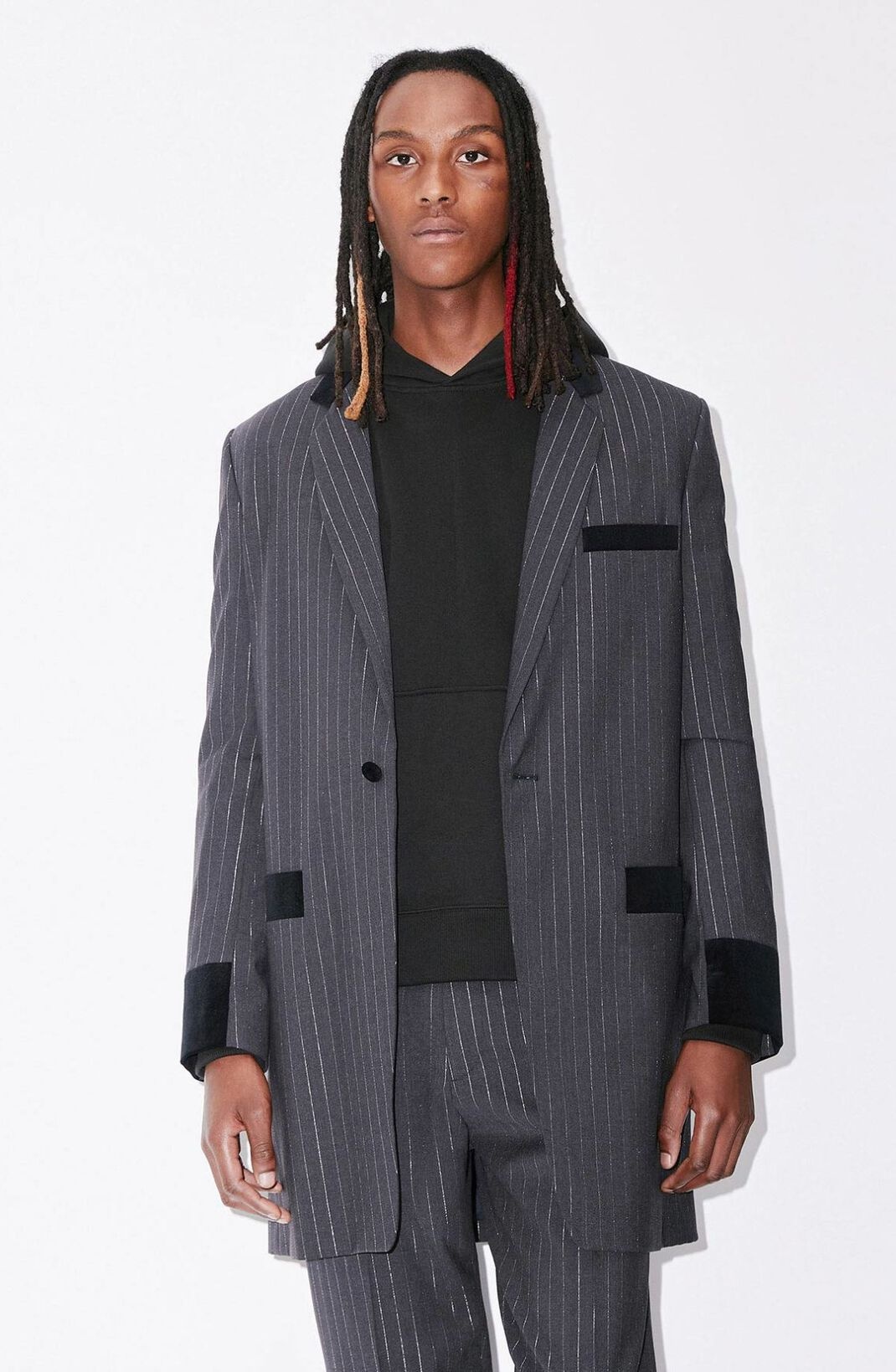 Striped woollen suit jacket - 4