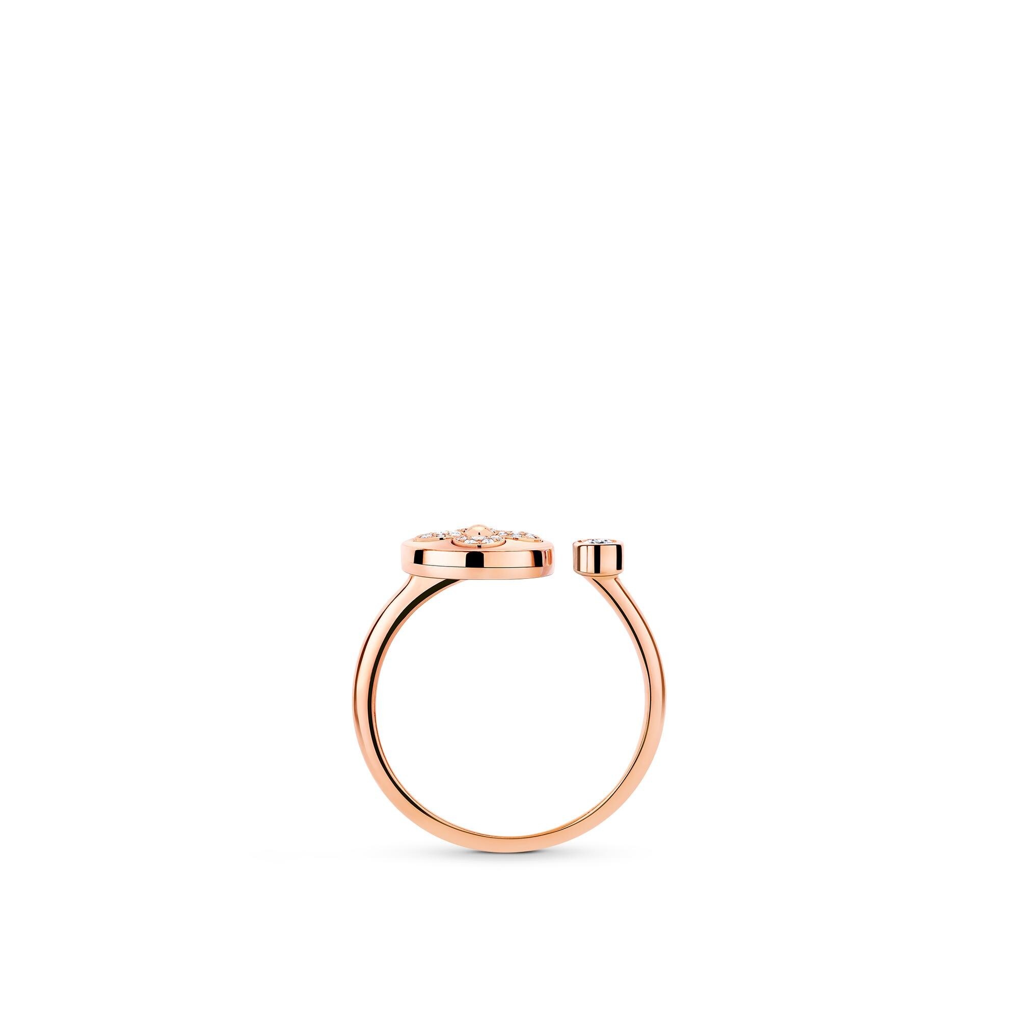 Color Blossom Mini Sun Ring, Pink Gold And Diamonds - 4