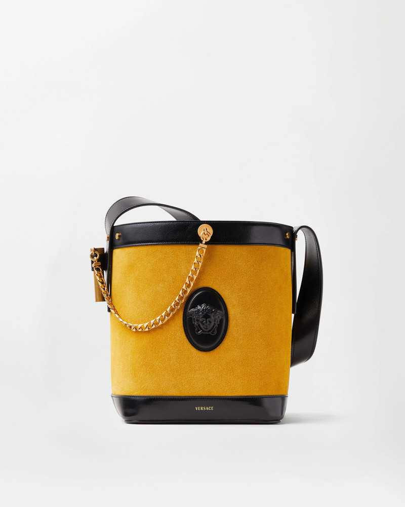 Pivot Small Suede Bucket Bag 1