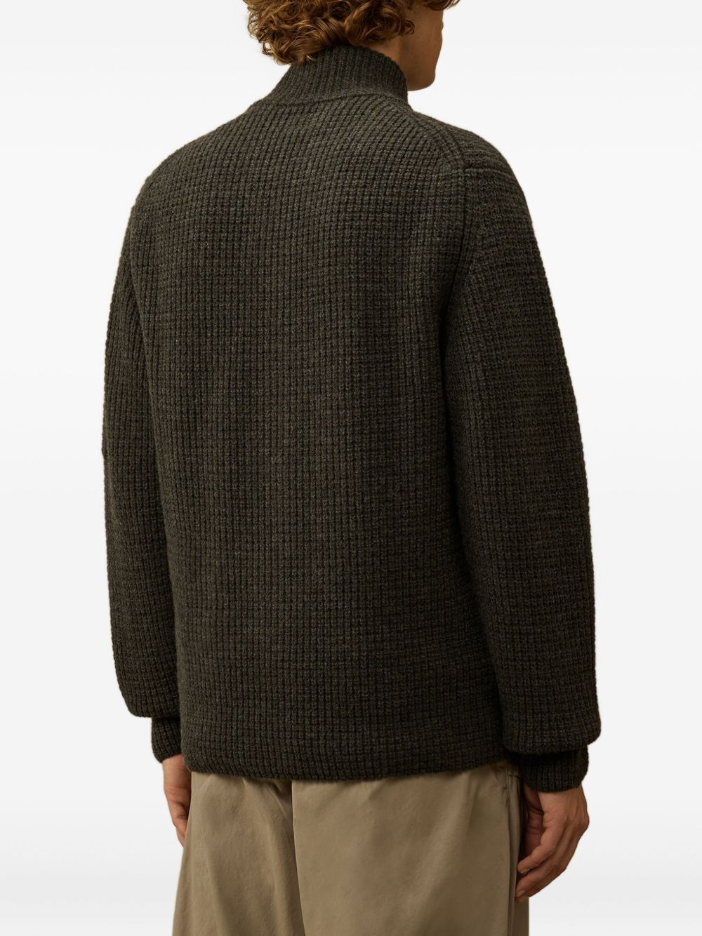 high-neck zip-up cardigan - 4