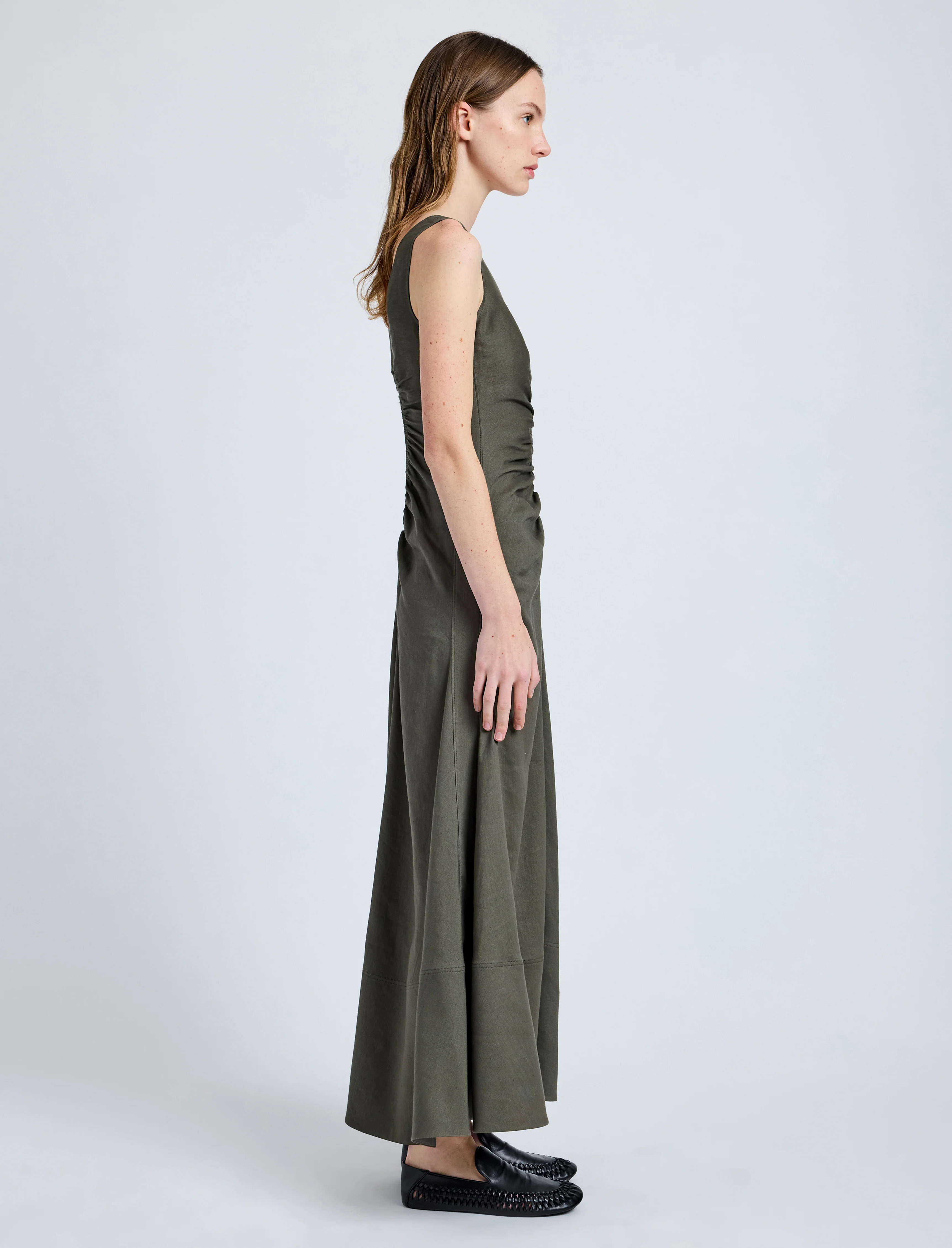Remi Dress in Eco Stretch Linen Viscose - 3