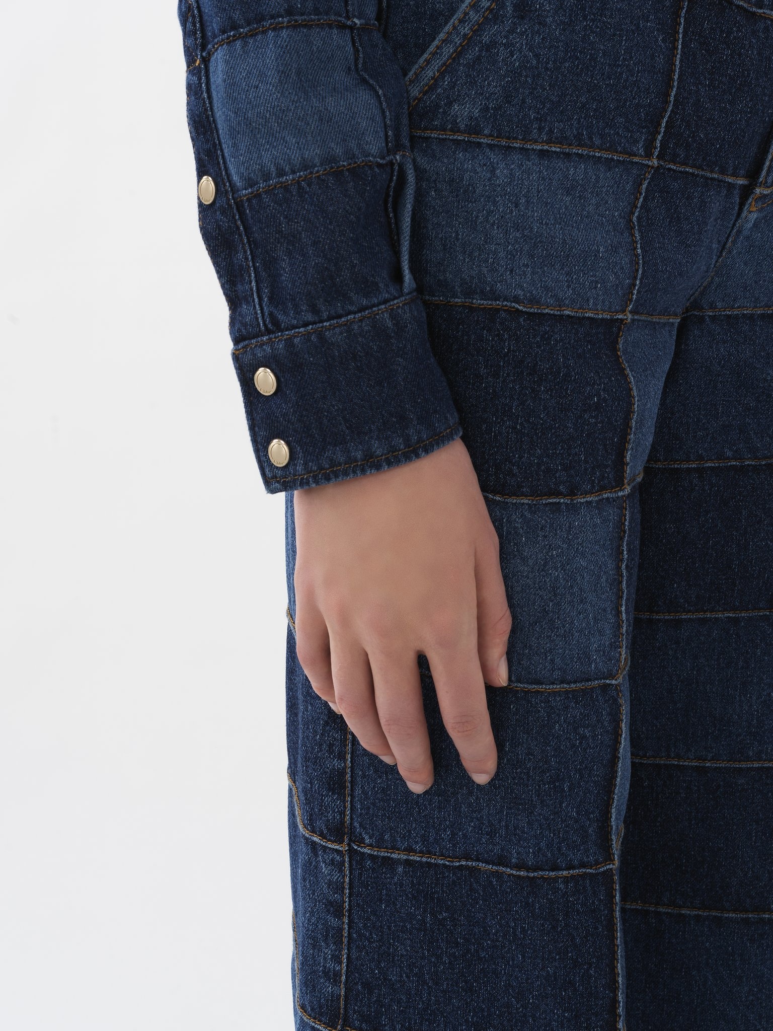 PATCHWORK DENIM SHIRT - 7
