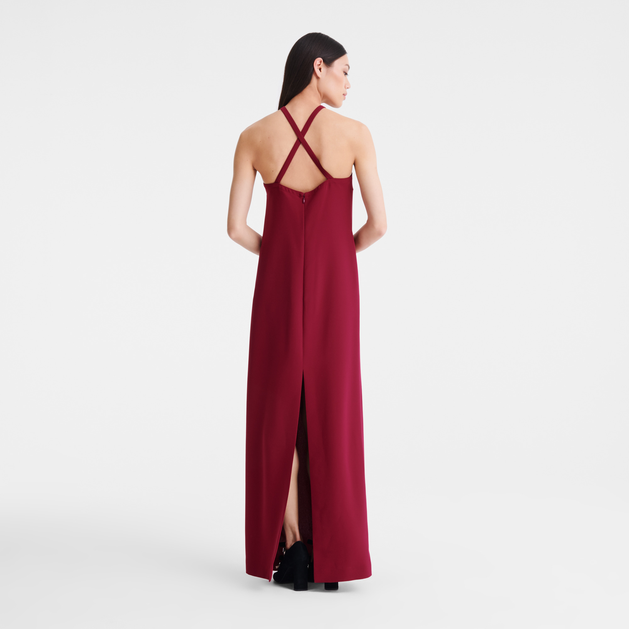 Long dress Beetroot - Crepe - 3