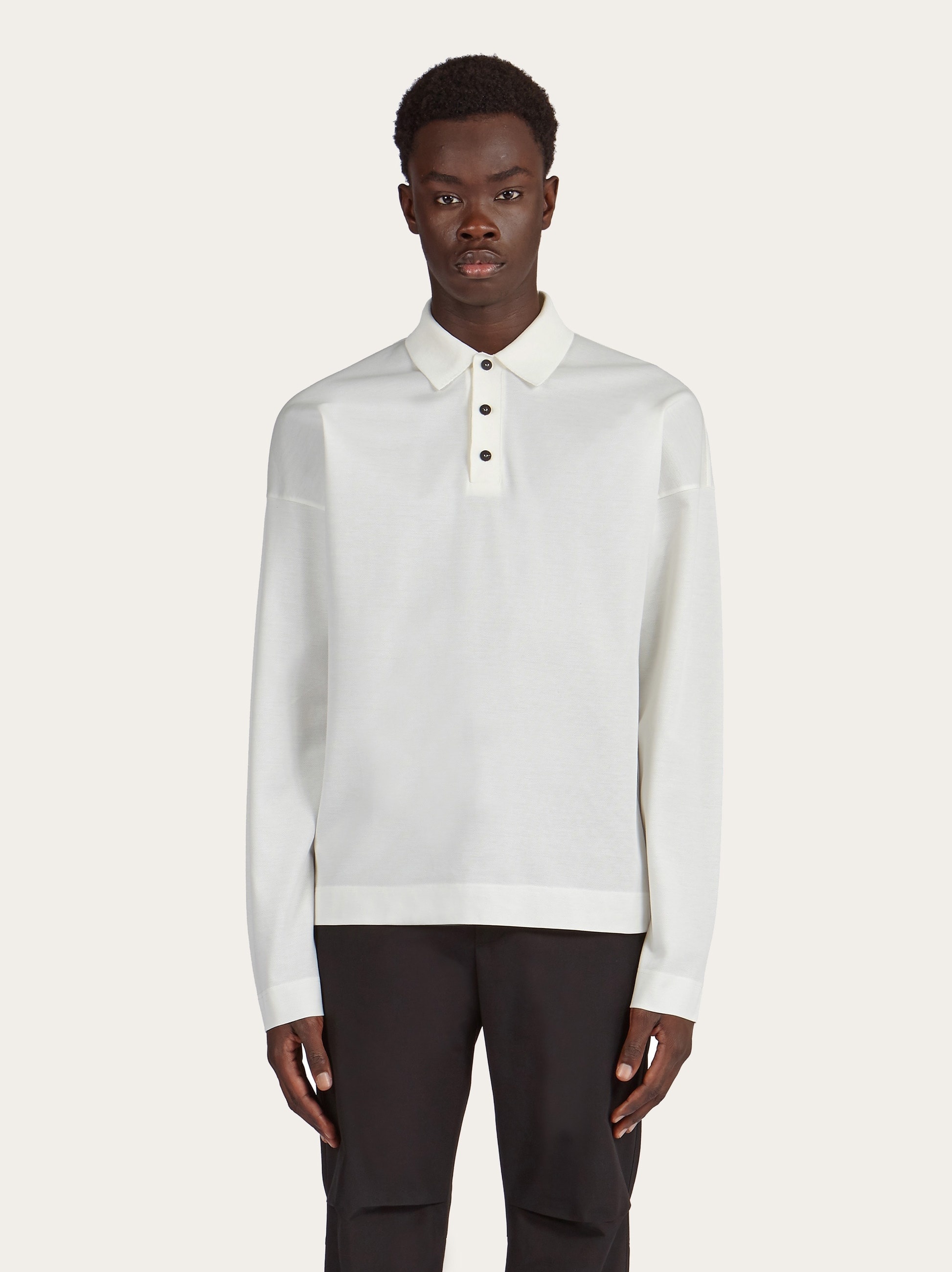 Jersey piquet long sleeved polo - 2