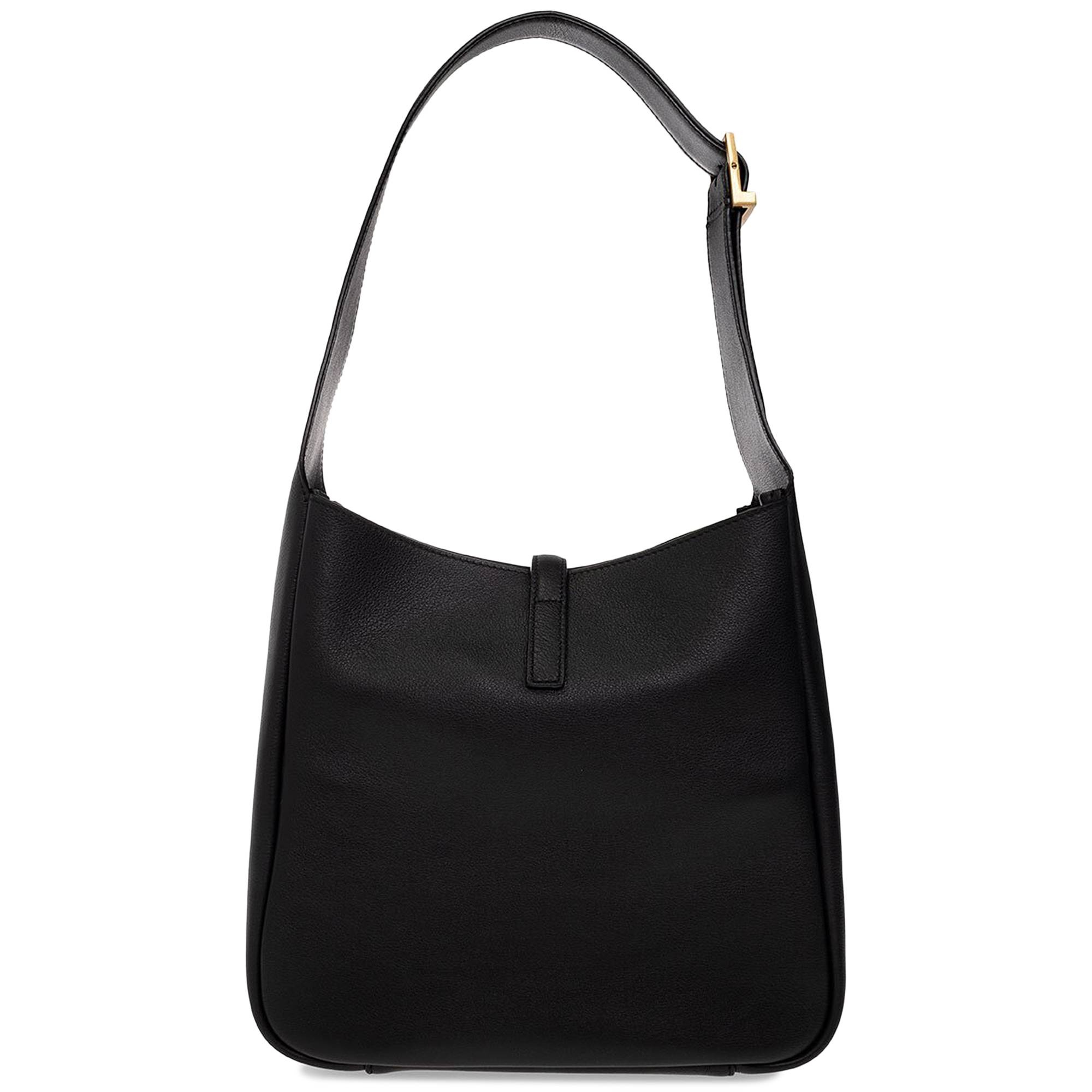Saint Laurent Le 5 A 7 Supple Hobo Bag 'Black' - 2