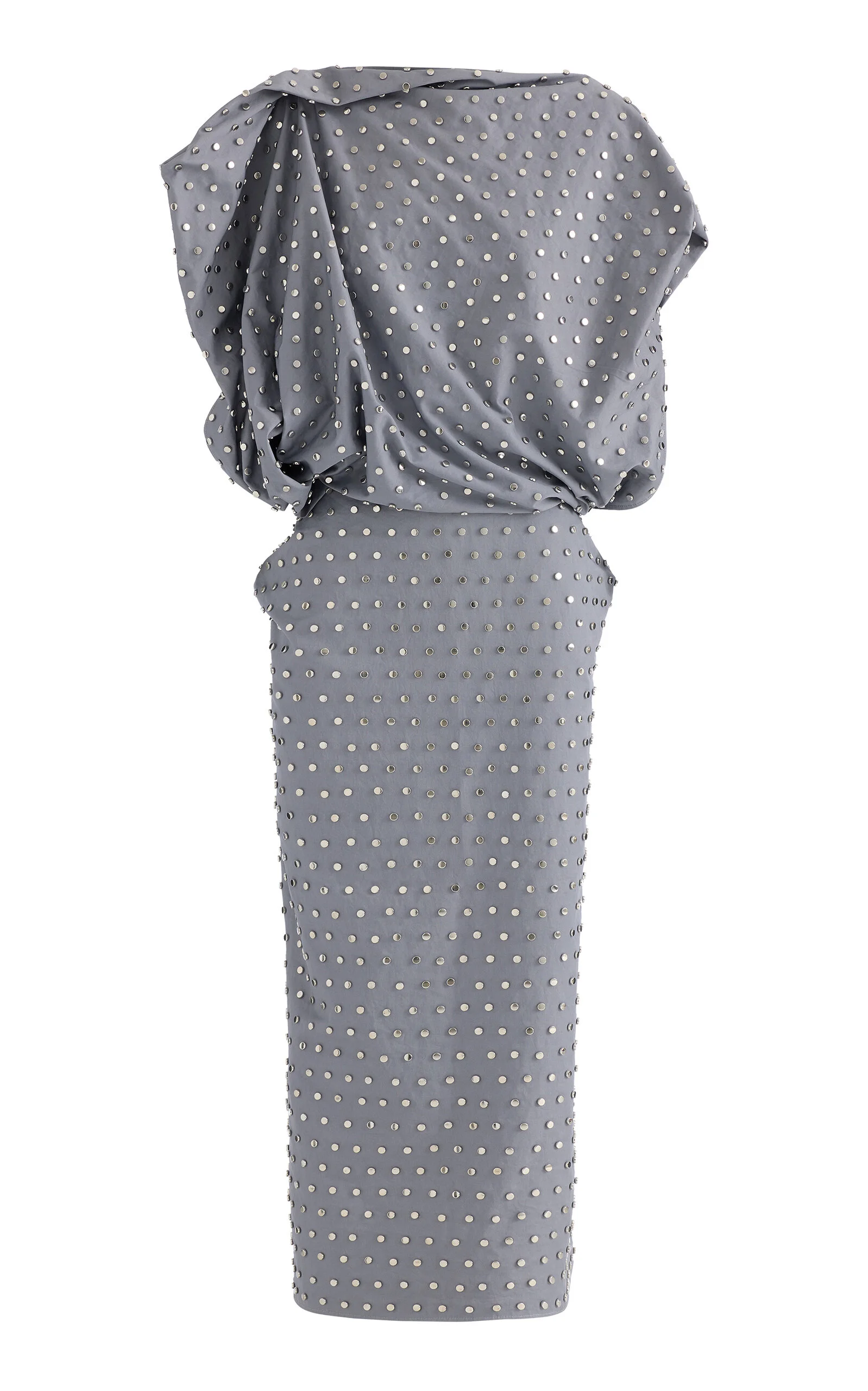 Expedition Studded Cotton Midi Dress grey - 1