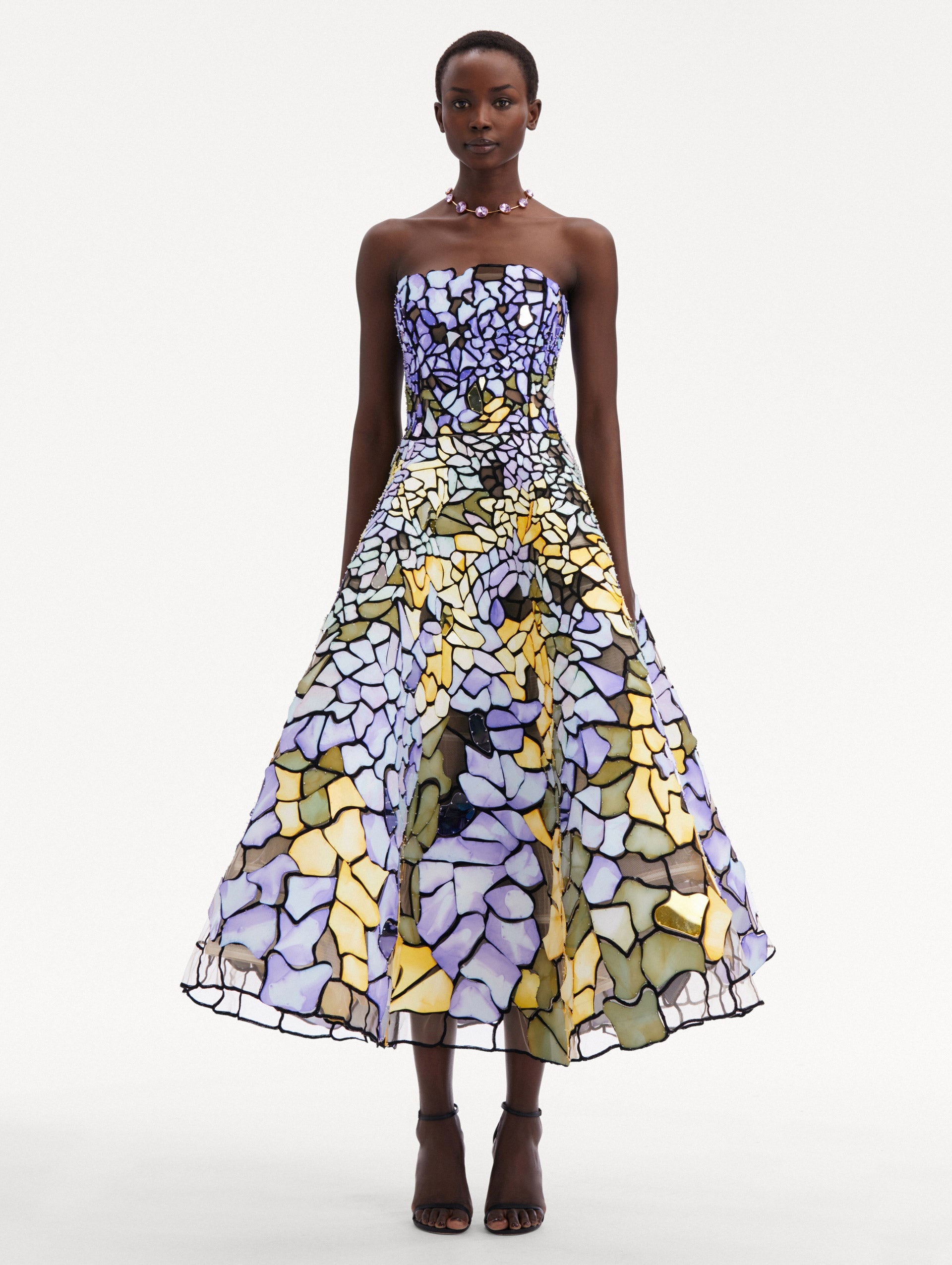 Oscar de la Renta ART NOUVEAU STAIN GLASS GOWN REVERSIBLE