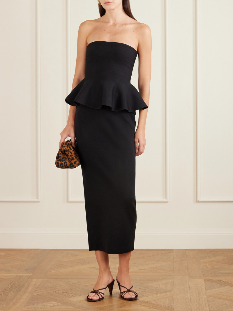 HIGH SPORT Eric Strapless Wool-blend Peplum Top outlook