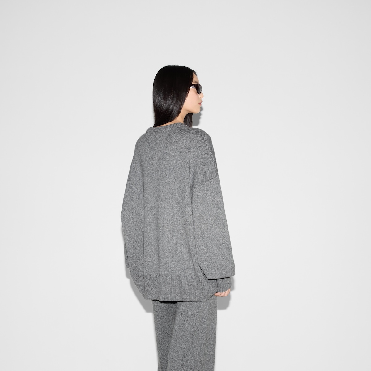 Wool cashmere sweater with intarsia - 4