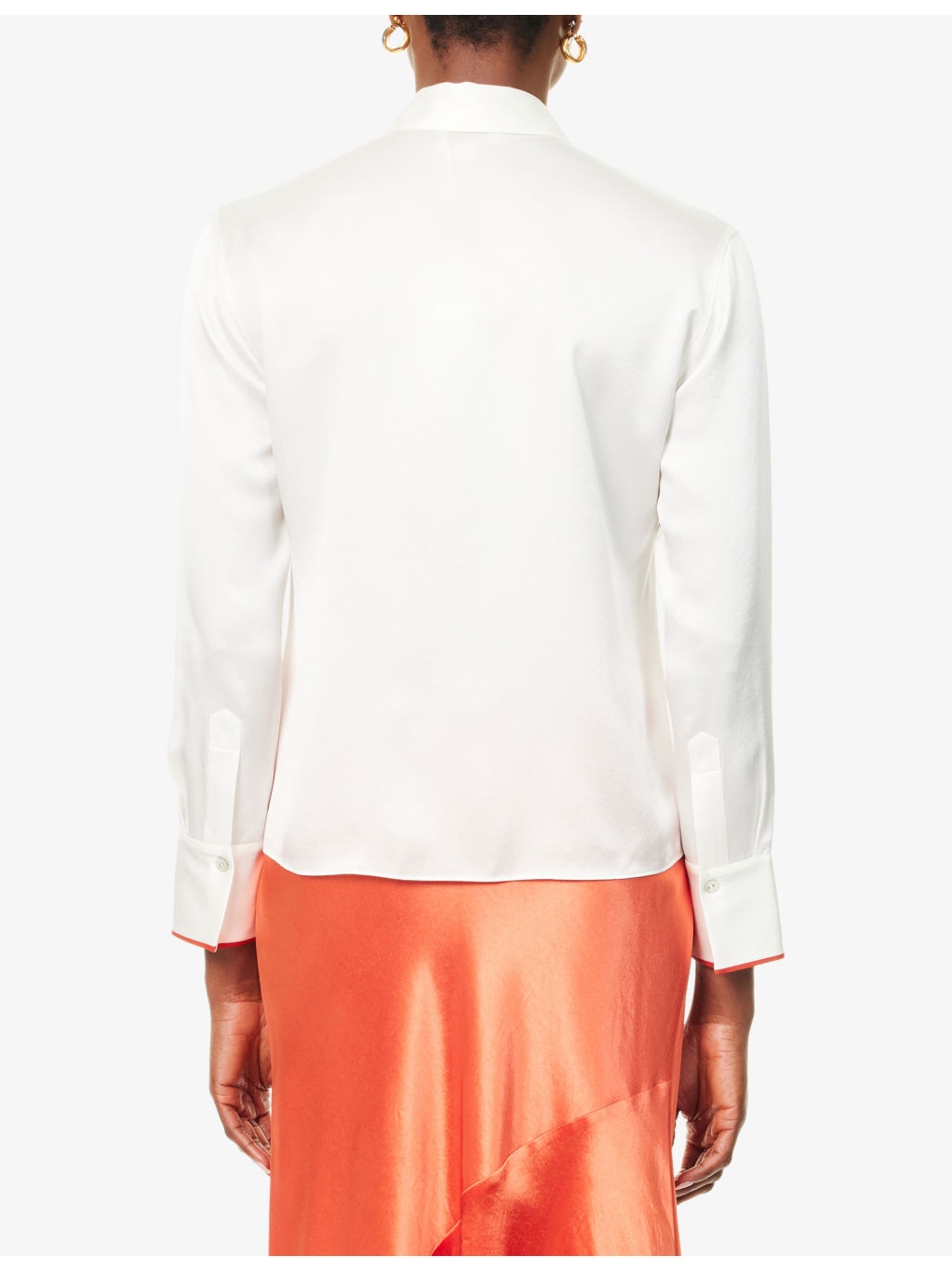 Contrast-Trims Regular-Fit Silk Shirt - 4