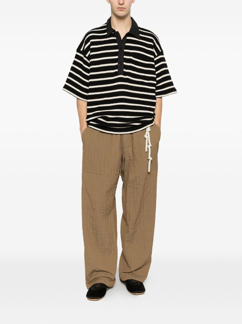 Song for the Mute striped-pattern chest-pocket polo shirt outlook