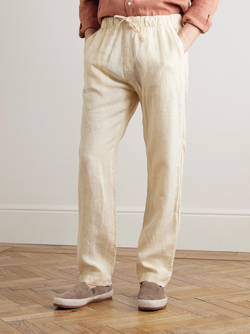 Joggy Straight-Leg Linen Drawstring Trousers 3