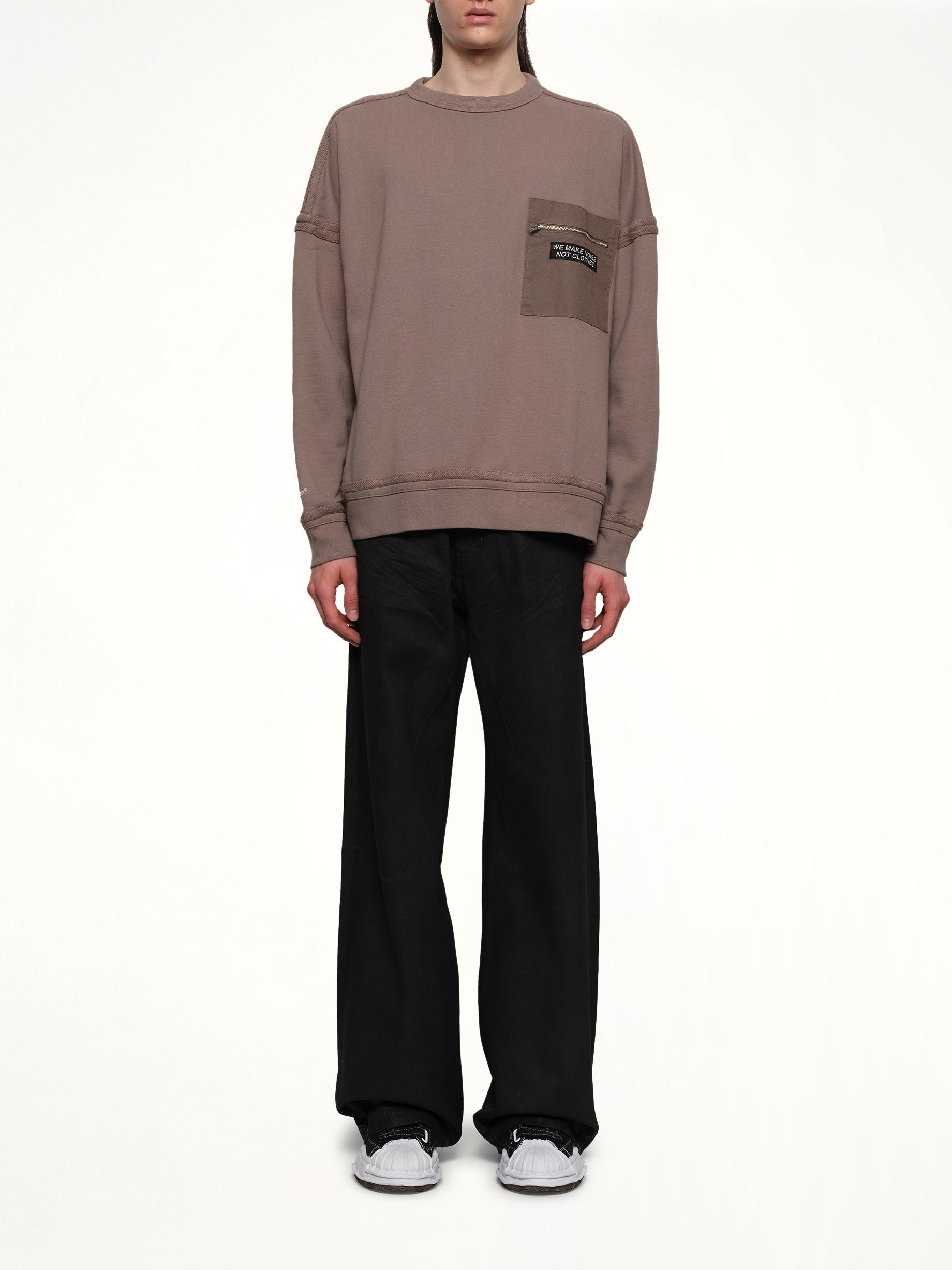 Pocket Sweatshirt in Gray Beige - 7