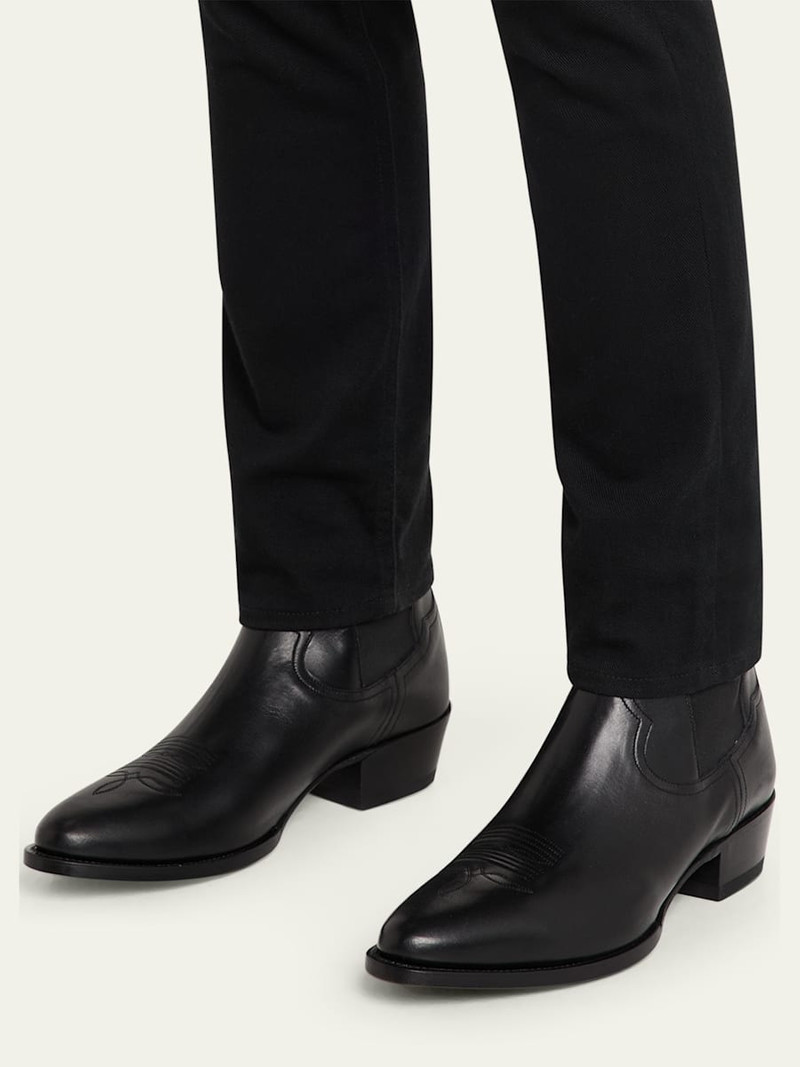 Ralph Lauren Men's Leather Western Chelsea Boots outlook