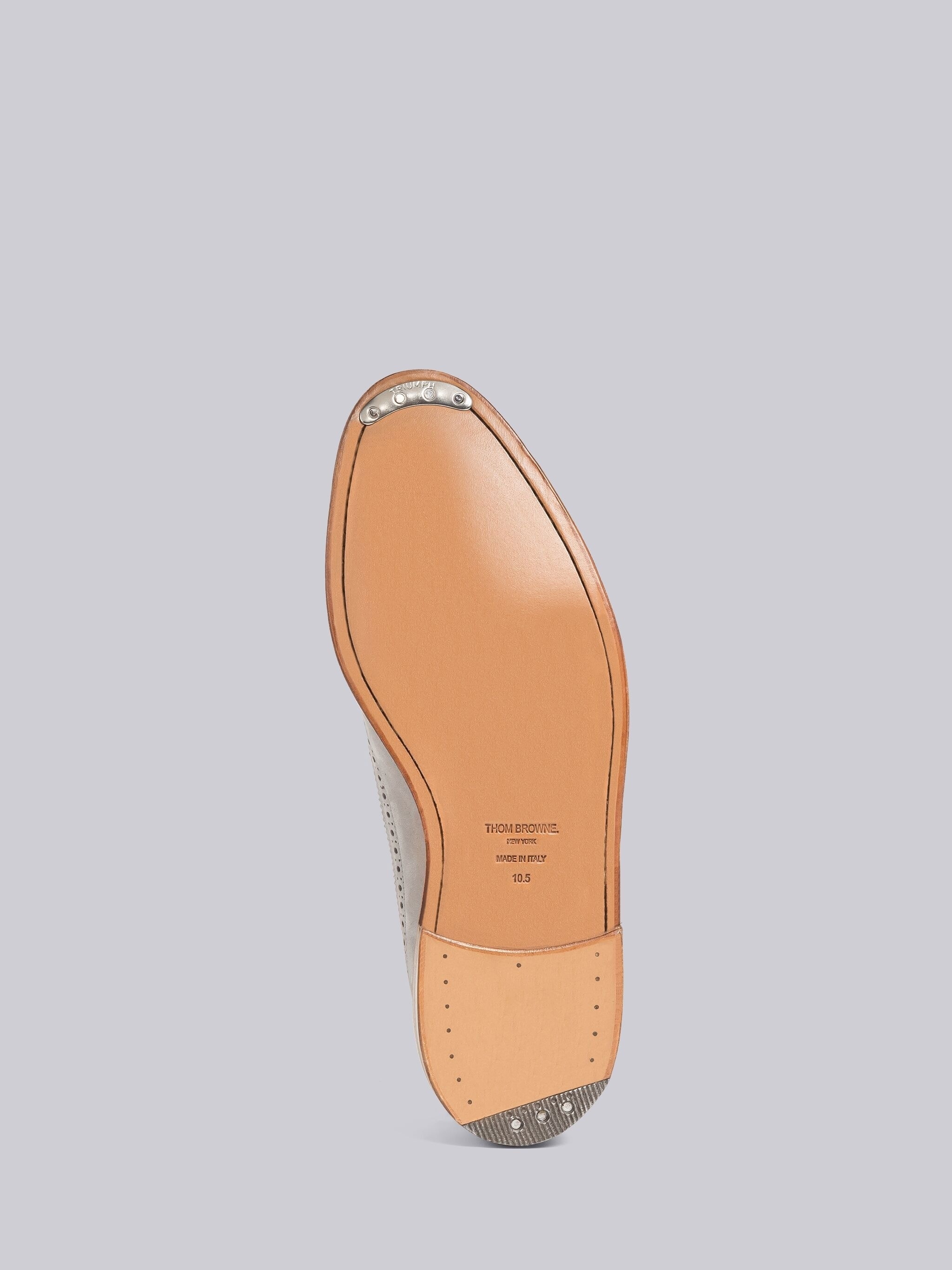 Pebble Grain Leather Longwing Spectator Brogue - 5