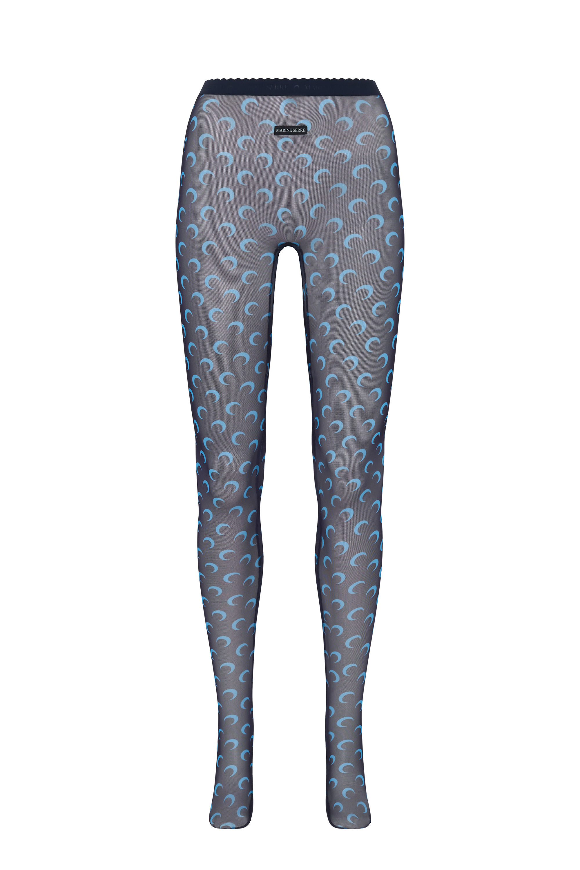 Moon Printed Mesh Tights - 1