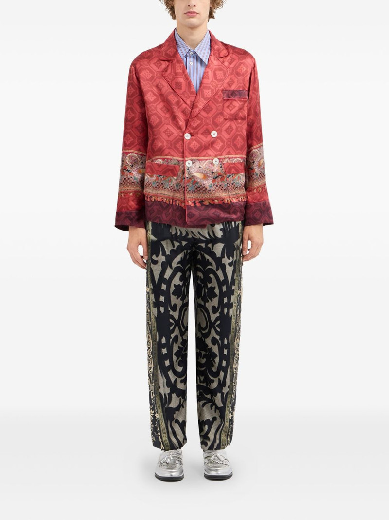Pierre-Louis Mascia paisley-print double-breasted jacket outlook