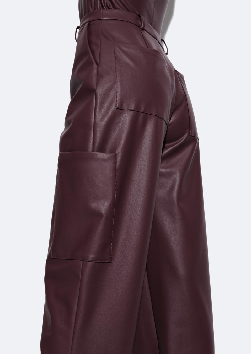Stretch Faux Leather Tapered Trouser 4