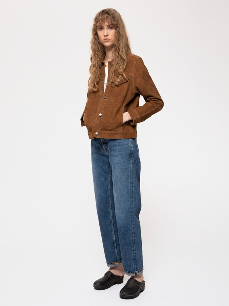 Nudie Jeans Bettina Nubuck Jacket Camel outlook