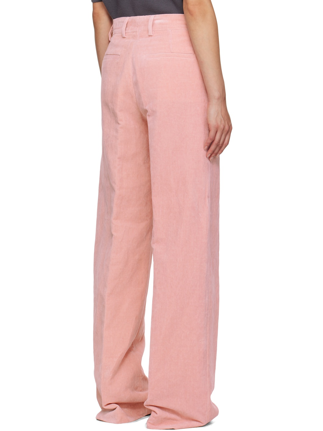 Pink Velvet Trousers - 3