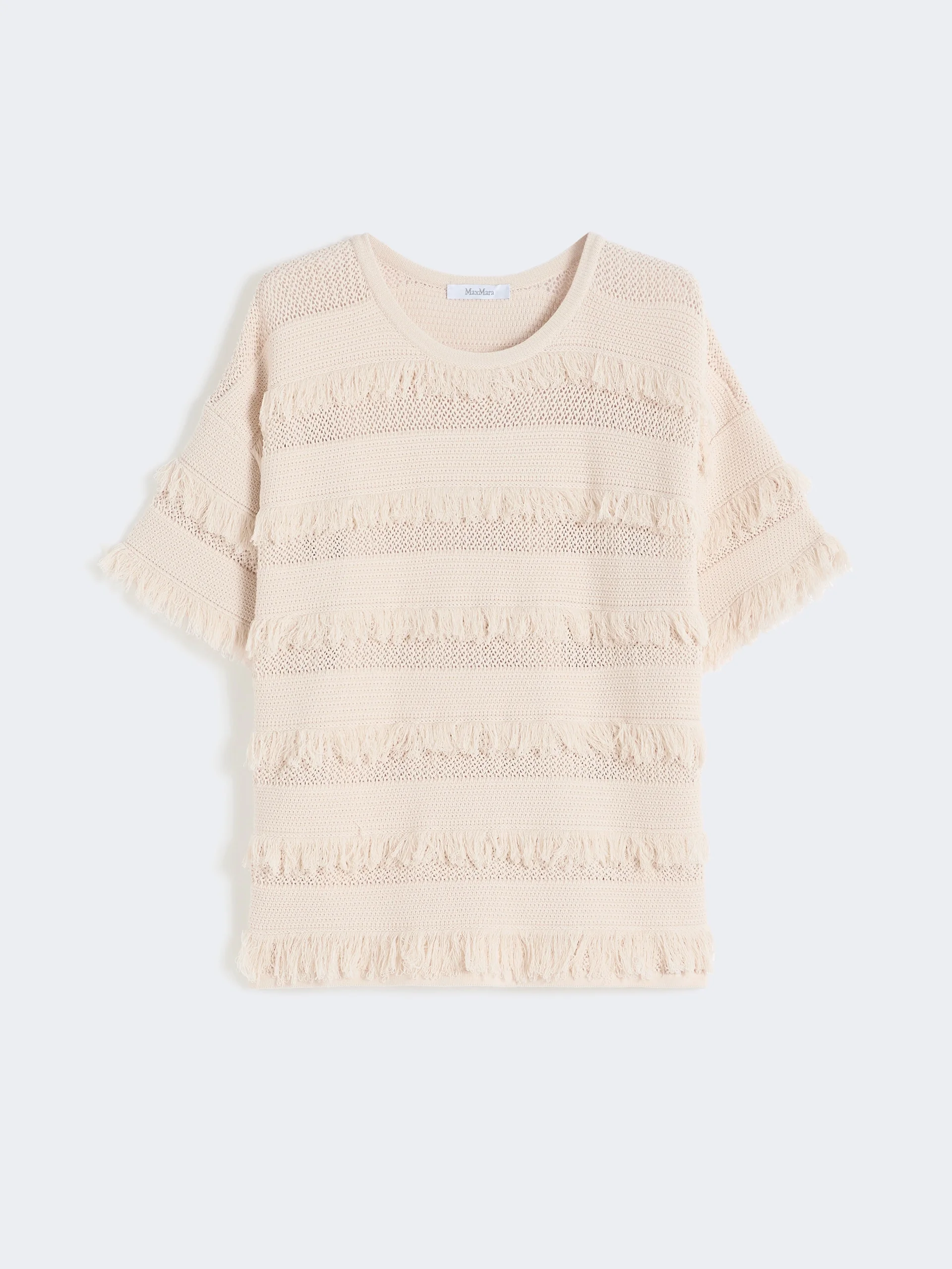 GARZA Oversized patterned viscose sweater - IVORY - 1