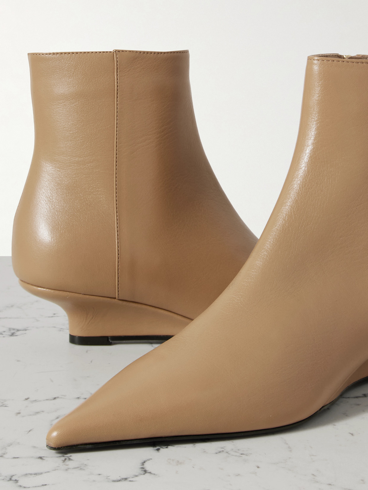 The Sharp Leather Ankle Boots - 4
