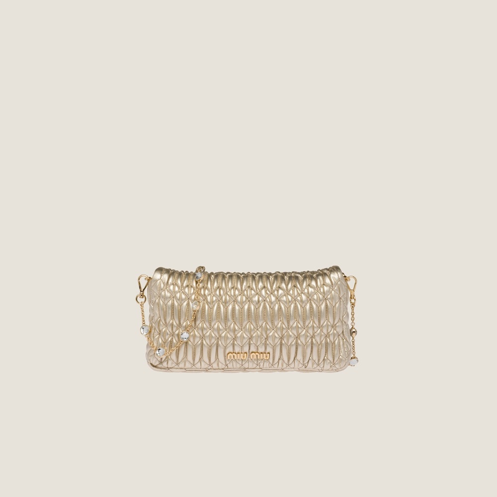 Miu Crystal Cloqué Nappa leather bag - 2