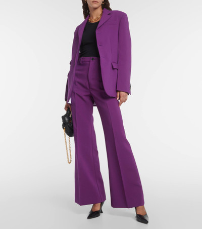 Plan C High-rise cady flared pants outlook