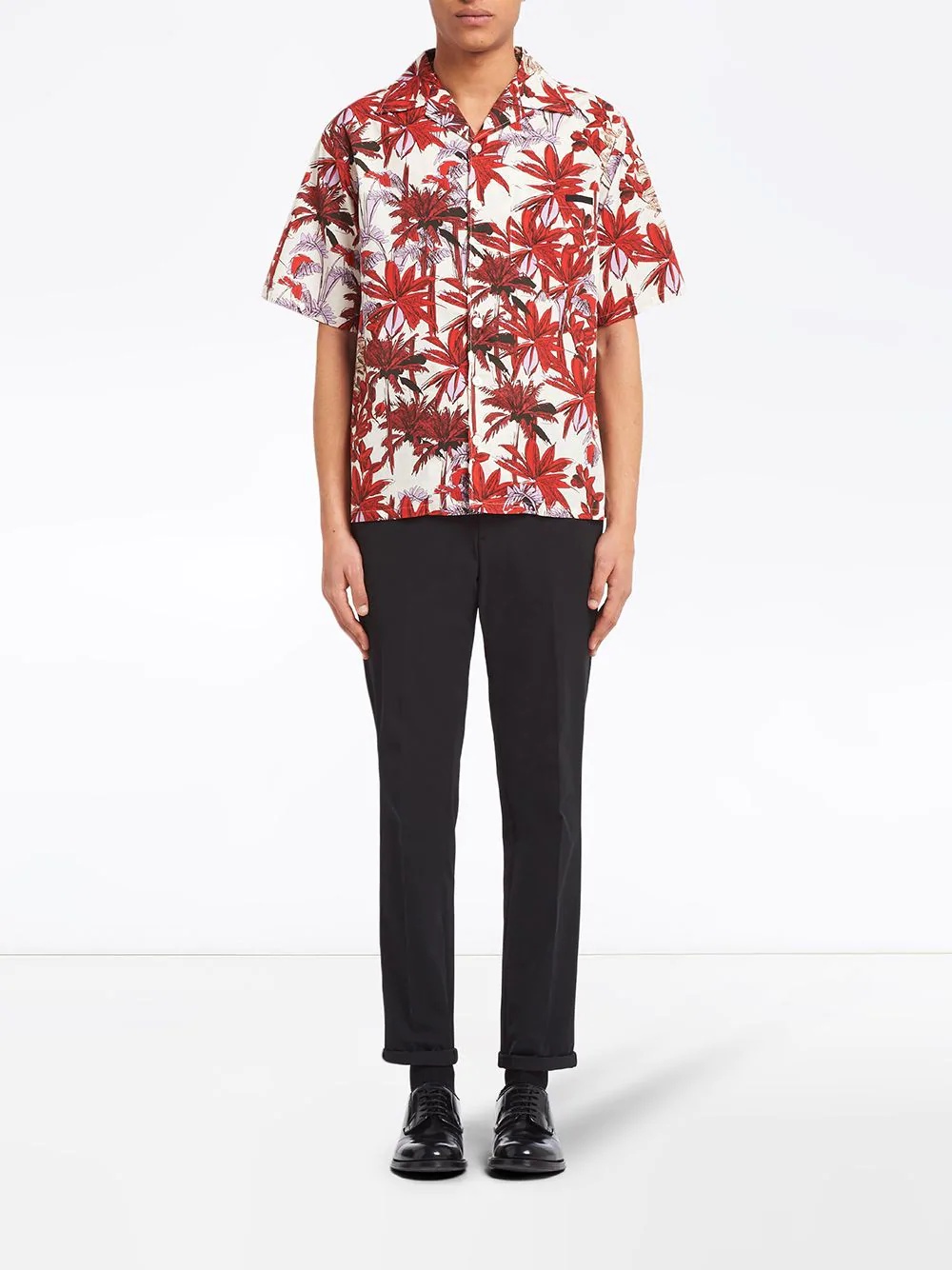 palm tree-printed shirt - 2