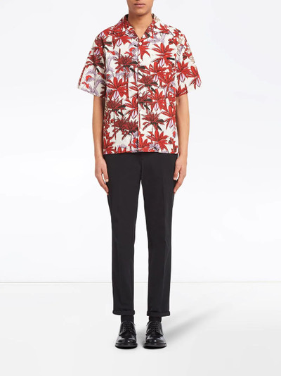 Prada palm tree-printed shirt outlook