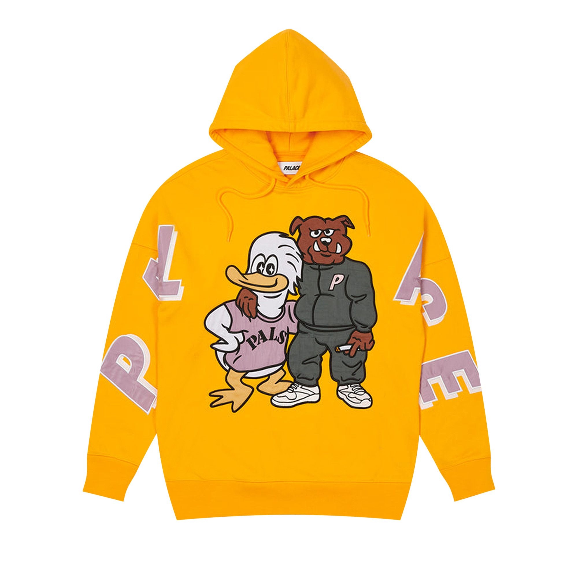 Palace Dog And Duck Drop Shoulder Hood 'Yellow' - 1
