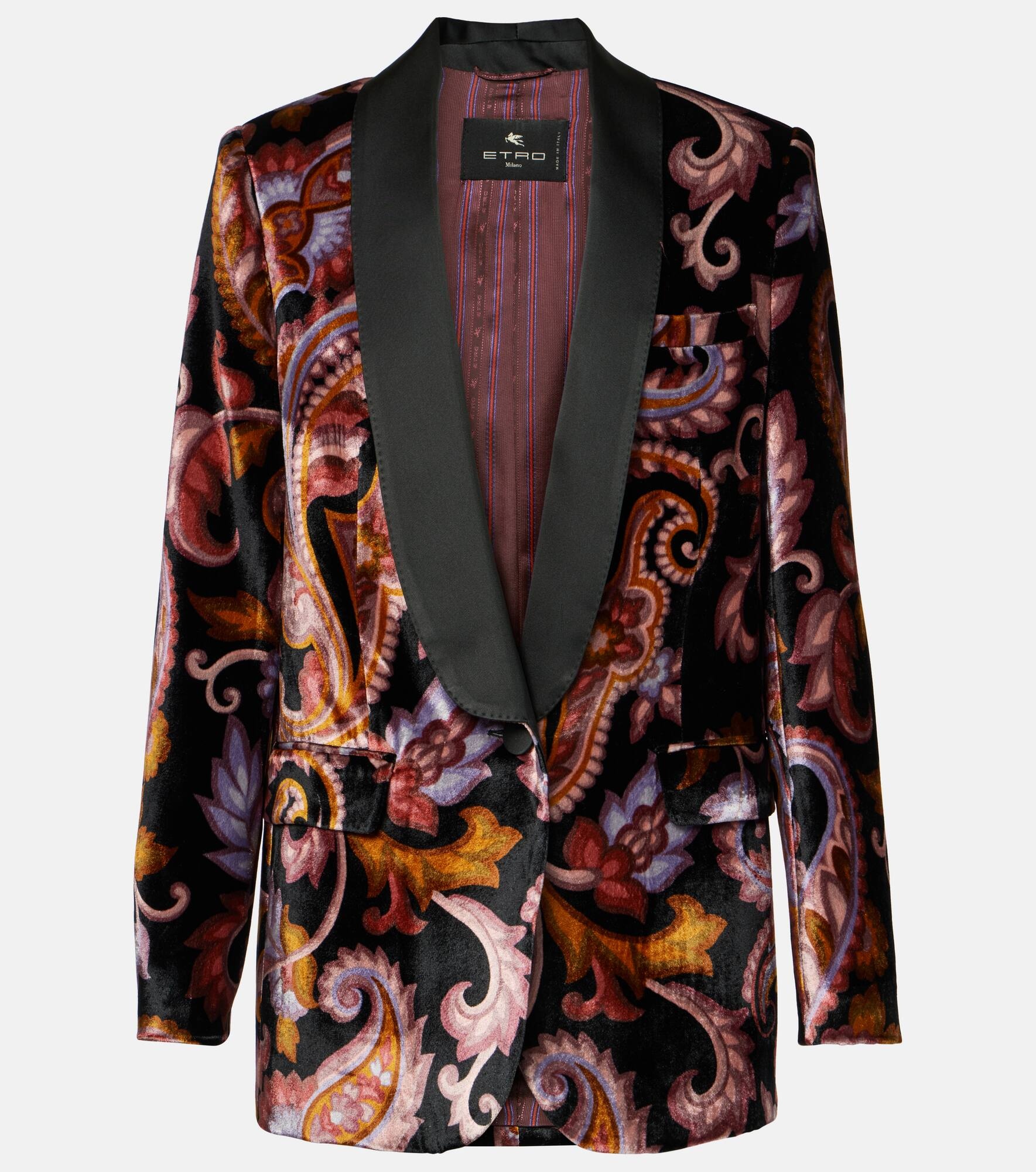 Paisley velvet blazer - 1