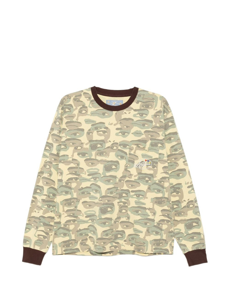 face camouflage-printed pocket T-shirt 1