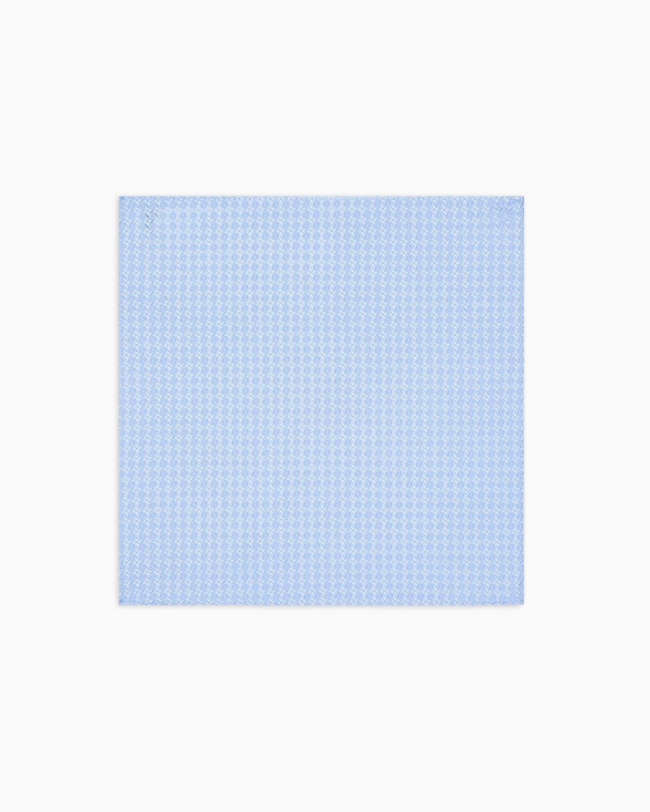 PURE SILK POCKET SQUARE WITH JACQUARD MOTIF - 1
