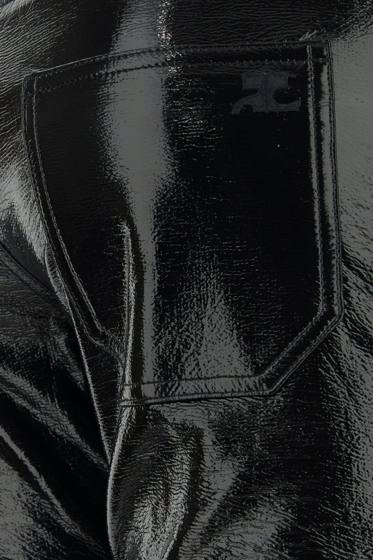 Black vinyl pant - 3