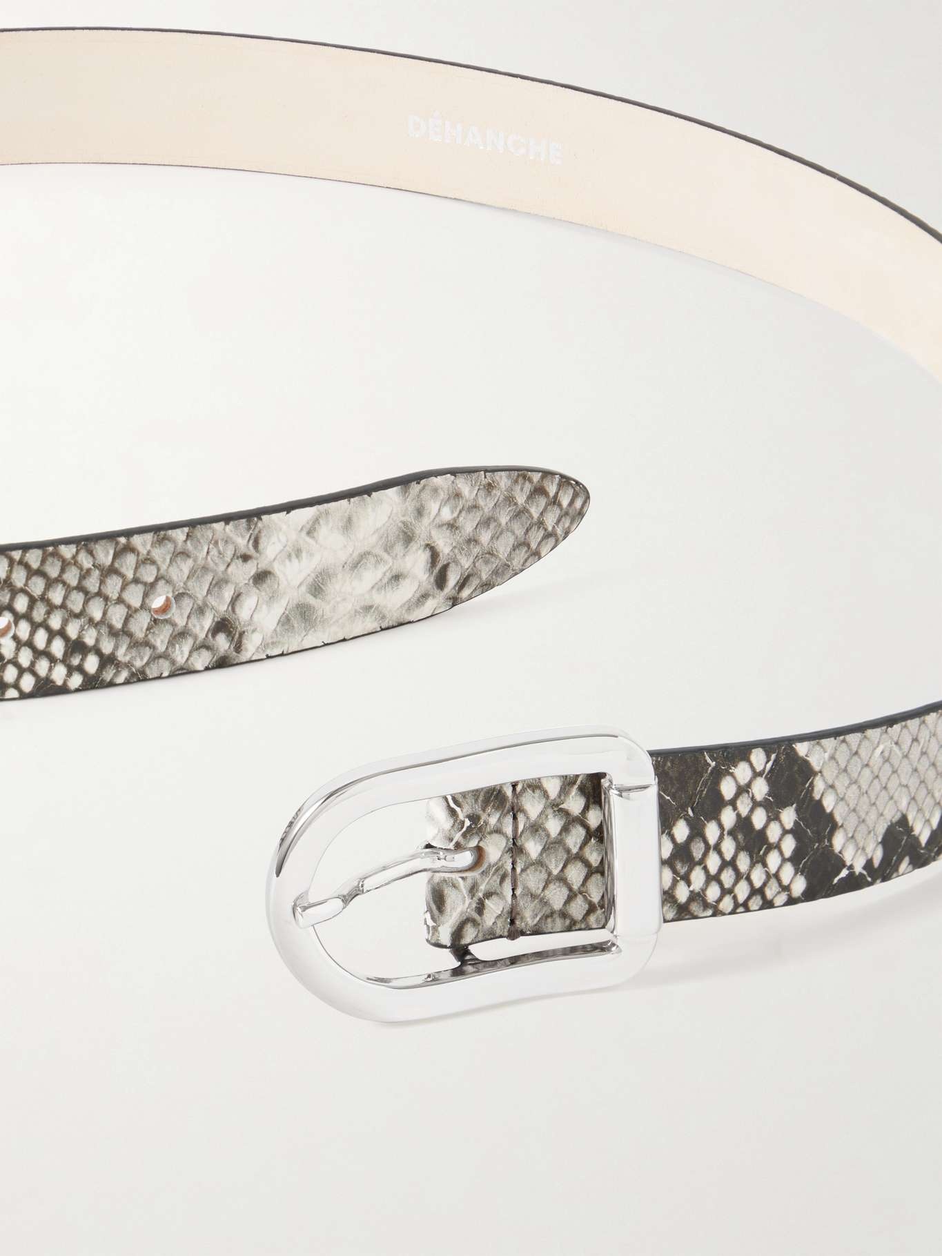 Snake-effect leather belt Snake print - 3