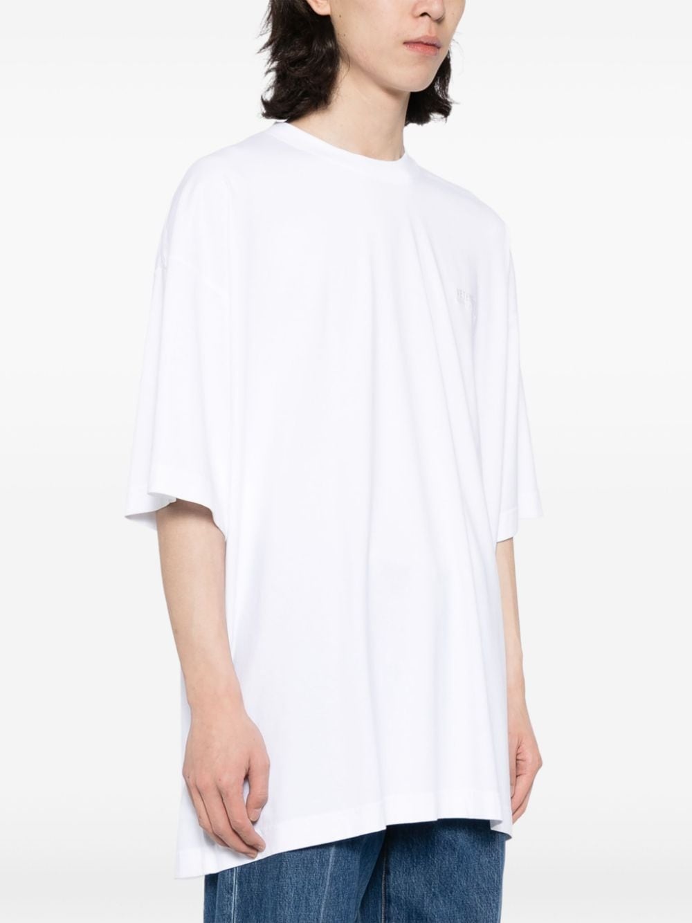 logo-embroidered cotton T-shirt - 4