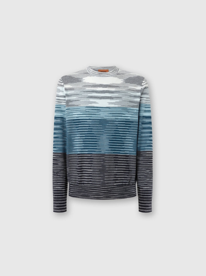 Slub wool crewneck pullover 1