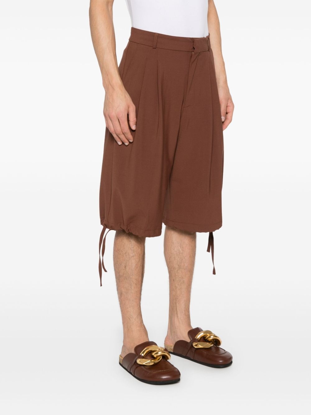 pleat-detail shorts - 3
